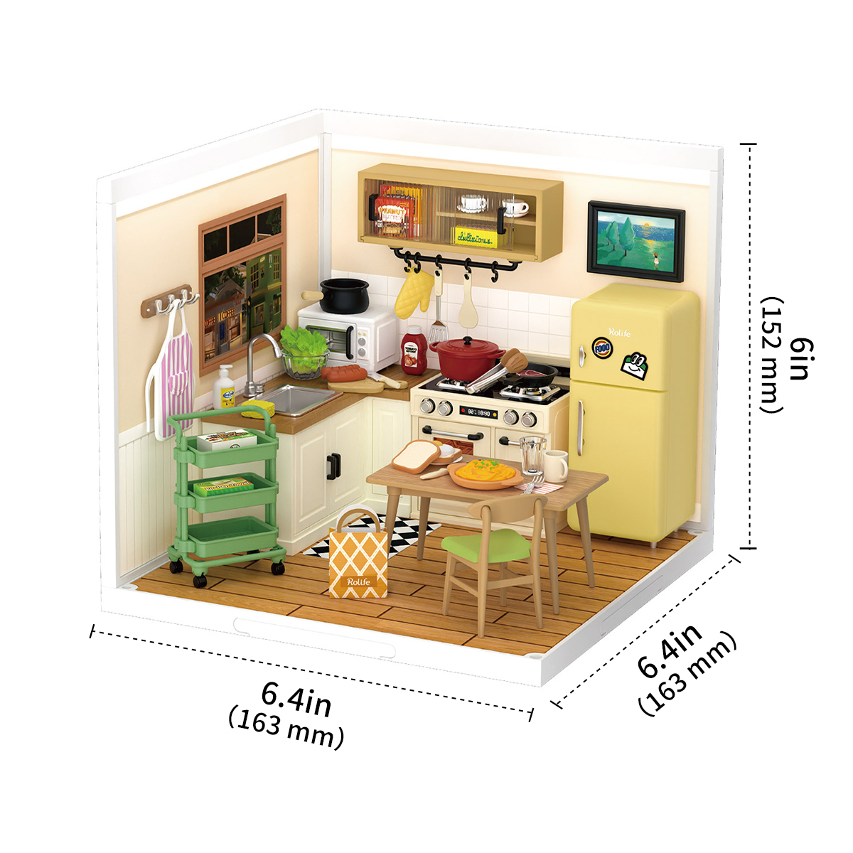 Happy Meals Kitchen Rolife (Super Creator Series) 3D DIY Miniature House Kit (1)