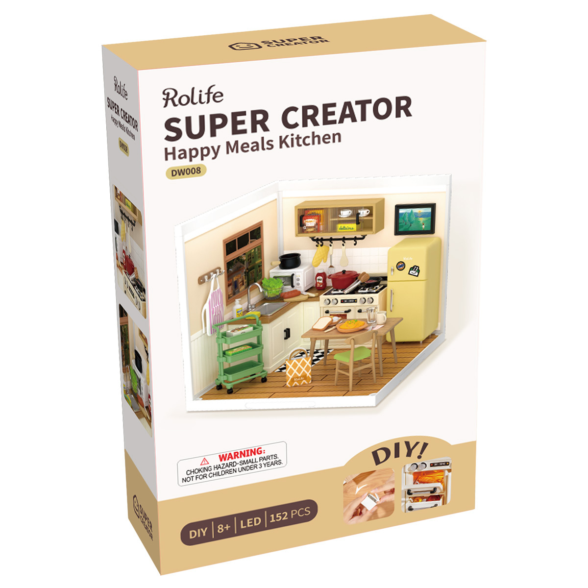 Happy Meals Kitchen Rolife (Super Creator Series) 3D DIY Miniature House Kit (7)