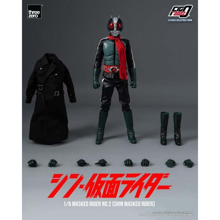 Masked Rider No. 2 Shin Kamen Rider 16 Scale FigZero Figure (1)