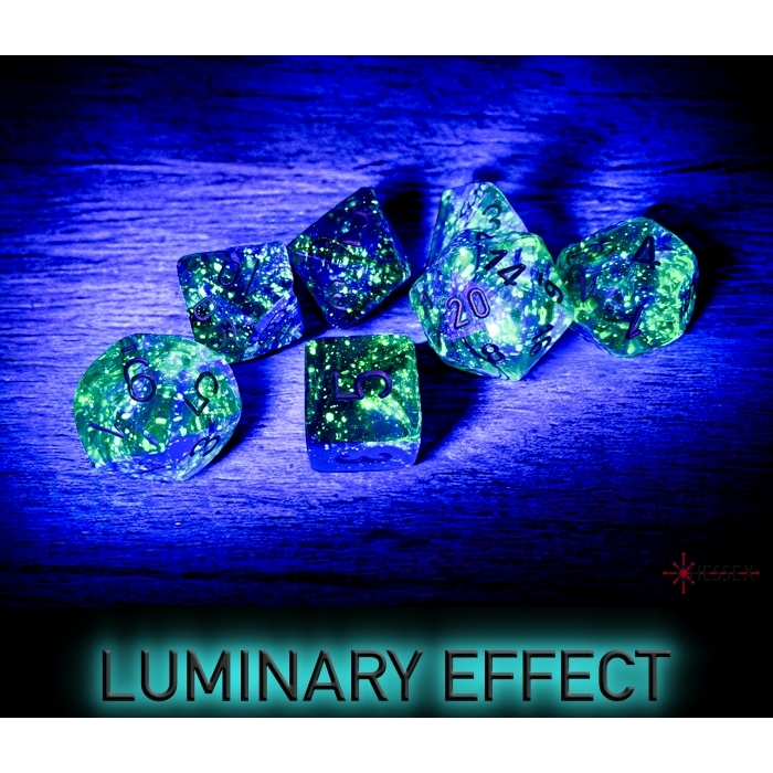Nebula Oceanic & Gold Luminary 7-Piece Dice Set (1)