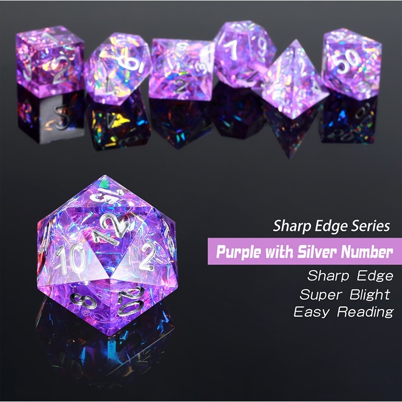 Nebula Sharp Edge 7-Piece Dice Set (2)