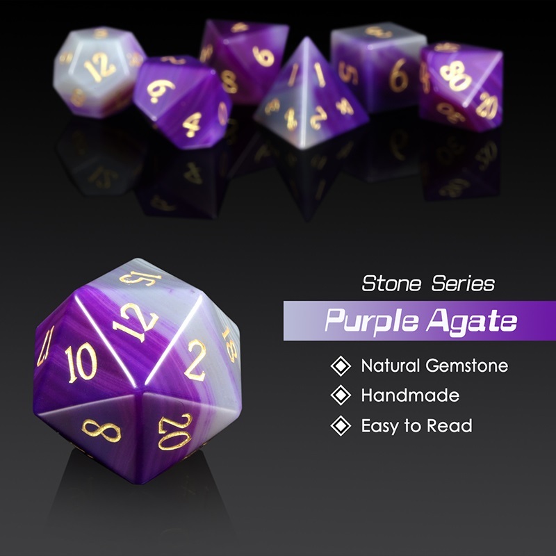 Purple Agate Gemstone 7-Piece Gemstone Set (1)