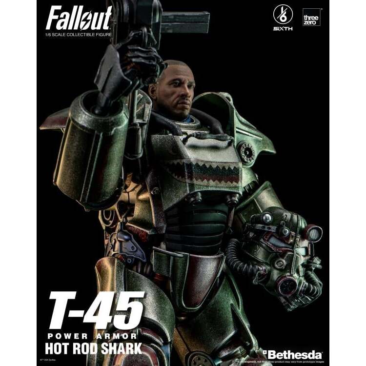 T-45 (Hot Rod Shark) Fallout Power Armor 16 Scale Figure (10)