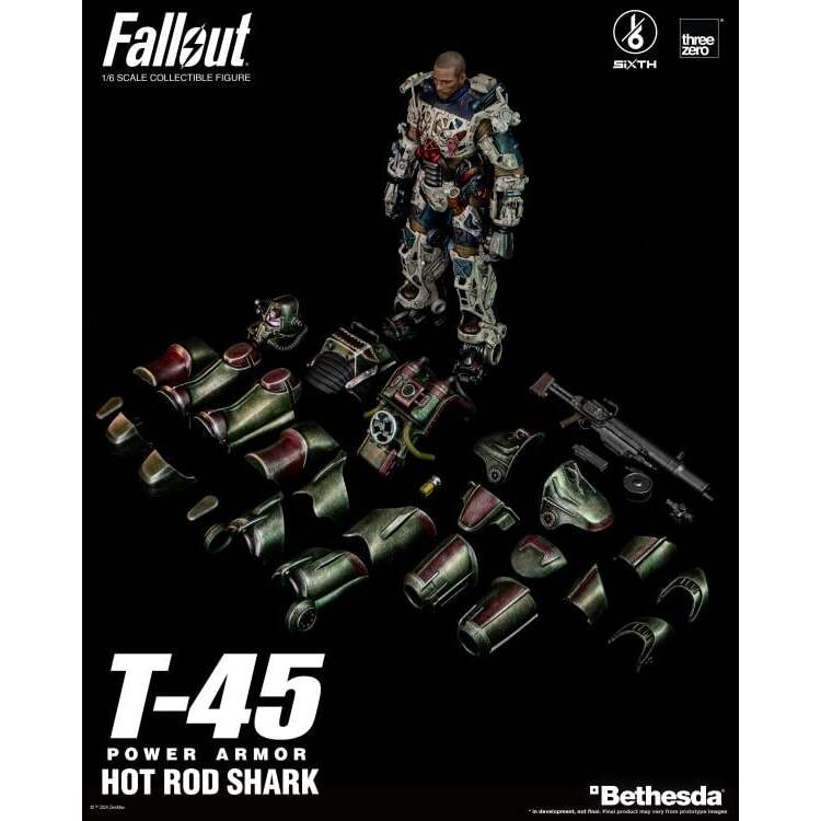 T-45 (Hot Rod Shark) Fallout Power Armor 16 Scale Figure (5)