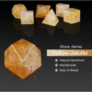 Yellow Calcite Gemstone 7-Piece Set