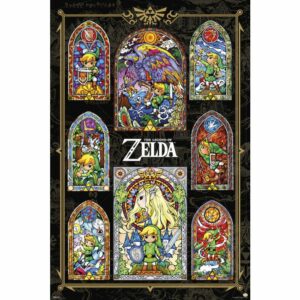 Zelda Stained Glass Collage Poster