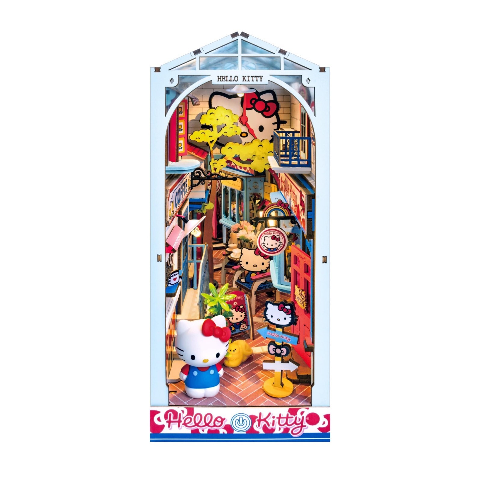 Hello Kitty Sanrio Town Square 3D DIY Wooden Bookend Puzzle Kit (2) Hello Kitty Sanrio Town Square 3D DIY Wooden Bookend Puzzle Kit (2)